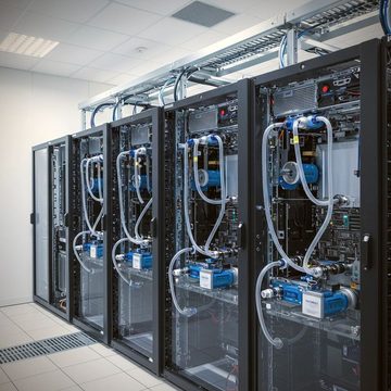 Enterprise server infrastructure and data center racks – setup, monitoring and security by VM Compute